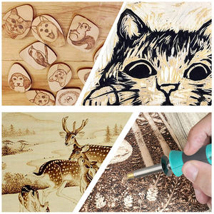 Kit <span class=keywords><strong>Profesional</strong></span> de Pirograbado con Pluma de Pirograbado y Control de Temperatura Ajustable para Manualidades, Cuero y Obras de Arte - Product Image 6