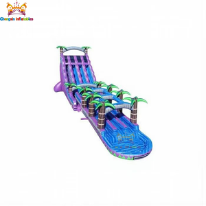 Toboggan aquatique gonflable de 18 pieds avec protection anti-chute pour piscine, idéal pour jardins et cours arrière commerciaux - Product Image 1