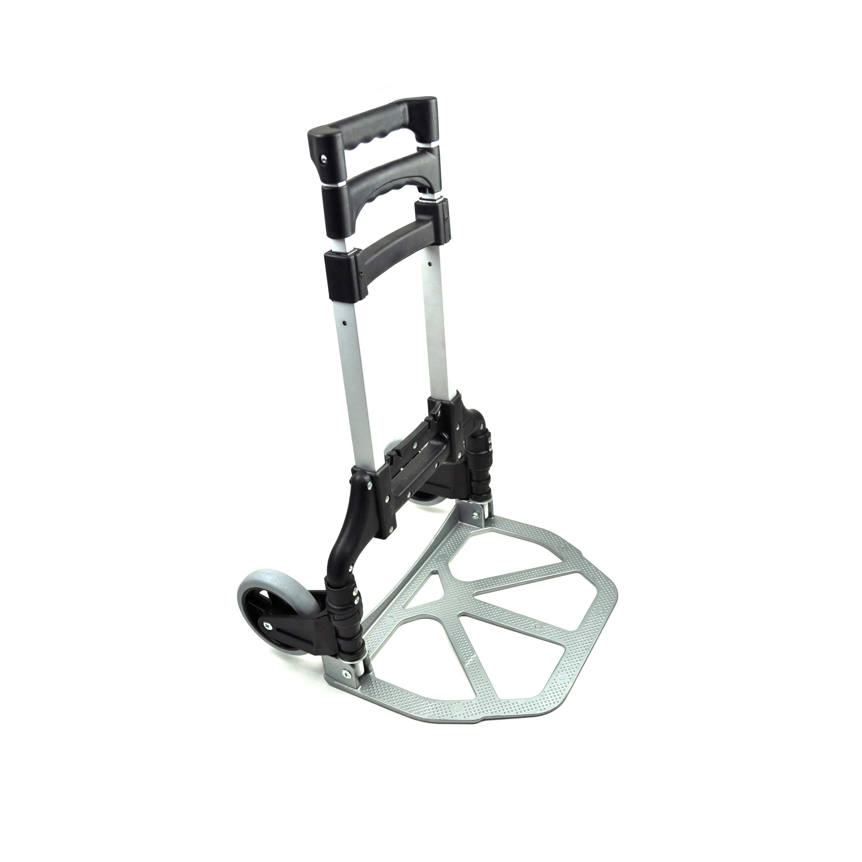 Vouwen Hand Truck, Draagbare Met Telescopische Handvat Voor Persoonlijke, Reizen, Winkelen, Moving, Kantoor, 155 Lbs Capaciteit (Zwart)