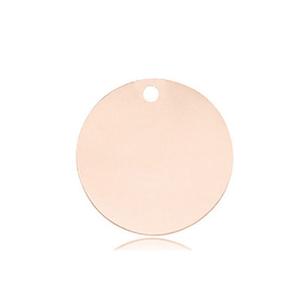 สร้อยคอสแตนเลสสตีลชุบทอง25มม. จี้โลหะแฟชั่นแบบสั่งทำโลโก้ - Product Image 4