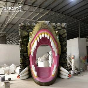 รูปปั้นไฟเบอร์กลาสหลากสีรูปอมยิ้ม สำหรับจัดแสดงในร้านขายอมยิ้ม และตกแต่งร้านขนมหวาน - Product Image 5