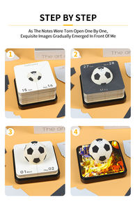 Logo personnalisé papier d'art artisanat 3D bloc-notes <span class=keywords><strong>calendrier</strong></span> de bureau avec tennis basket-ball ballons de football cadeau d'anniversaire pour hommes garçons - Product Image 6