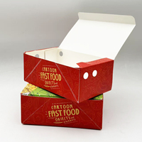 Caja de Embalaje para Comida para Llevar de Restaurante, Personalizada con Logotipo y Diseño Impreso, para Papas Fritas, Hamburguesas, Pollo Frito