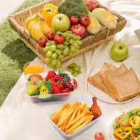 Contenedor con Tapa, Contenedores Desechables Transparentes para Almuerzo, Caja Contenedora de Alimentos a Prueba de Derrames para Ensaladas, Apta para Microondas y Congelador