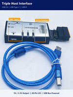 Konverter Adaptor Debugging USB Protokol Komunikasi USB2 Tipe C Dual Host Port RS485 RS232 CAN UART Kelas Industri