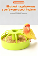 Mangeoire à oiseaux en plastique durable CT, design anti-déversement/anti-éclaboussures pour perroquets, agapornis, cailles - Légère et facile à nettoyer