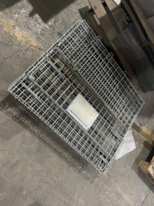 Heavy-Duty dây kim loại bền Lưới lưu trữ hàng hóa container hàn thép lỗ vuông Stackable kho hậu cần màn hình - Product Image 4