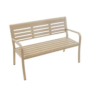 Bancada da cadeira do bancada do metal do alumínio moderno assentos do jardim pátio bancos ao ar livre