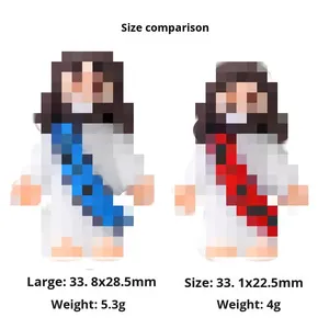 Figuras de Plástico Mini Lindas 2025 al por Mayor, Juguetes de Pascua con Mensaje 'Jesús te Ama', Imagen de Jesús Pequeño con Manos Levantadas - Product Image 2