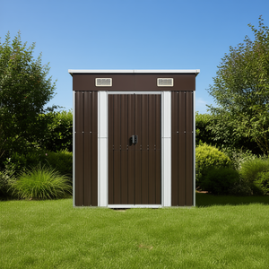 Caseta de Jardín de Plástico Marrón 8x6, Almacenamiento Premium para Uso en Exteriores - Product Image 2