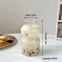 Tasse en verre borosilicaté en forme de gourde mignonne simple et créative