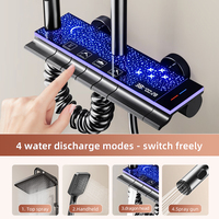Meilleure vente en stock : Ensemble de douche thermostatique à touches piano, 4 modes, 4 sorties, jet doux, chromé – Le favori d'Europe et d'Amérique