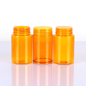 Flacon à pilules transparent en PET de 60 ml, 90 ml, 100 ml, 130 ml, 150 ml, récipient pour médicaments et vitamines, résistant aux enfants, avec bouchon doré ou argenté, prix d'usine - Product Image 1