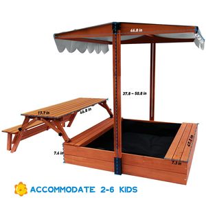 Chaise banc siège extérieur <span class=keywords><strong>bac</strong></span> à sable meubles enfants en bois <span class=keywords><strong>bac</strong></span> à sable carré assis jouer <span class=keywords><strong>bac</strong></span> à sable avec couvercle 3 bacs à jouets - Product Image 2