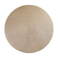 Grand set de sets de table en PVC tressé creux, motif épi de blé estampé or luxueux, moderne et minimaliste, antidérapant et isolant thermique pour mariage