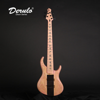Derulo Bass Elektrische Bass Gitarre DIY 5 Saiten E-bass NATUR Asche Körper CustomFingerboard Custombody