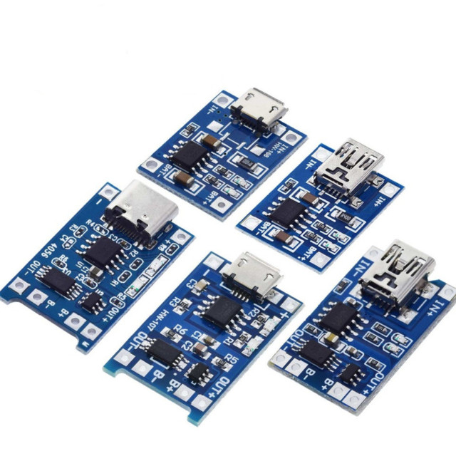 TP4056 18650 Module 5V 1A Micro USB TP4056 Type-c Lithium Battery Charging Board Charger Module Protection Dual Functions