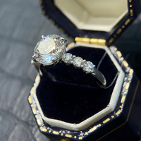 Kustom cincin berlian 2-3ct bersertifikat 18K emas pertunangan antik/pita pernikahan Lab/berlian alami Pesta Hari Jadi