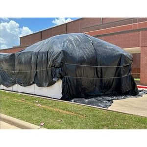 Plastic Sheeting Roll 4 Mil 20x100 Black For Painting <b>Tarp</b> Mulch Weed Barrier Concrete Moisture Vapor - Product Image 2