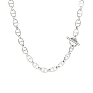 สร้อยคอคิวบันแบบมีตัวล็อค OT ชุบทอง 18K ทำจากสแตนเลสสตีล ดีไซน์เรขาคณิต สไตล์สตรีทแวร์ สำหรับฮิปฮอปและโอกาสครบรอบ - Product Image 2