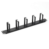 Gestion des câbles Lulink anneaux en D rétractables 1u 19 pouces Panneau de gestion des câbles en métal/PVC 1u