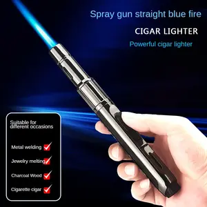 New Pen Type Windproof Blue Flame Welding Gun Lighter Portable Outdoor Kitchen TORCH Lighter