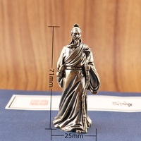 Nouvel Arrivage : Figurine Hua Tuo sur âne en laiton, décoration d'intérieur, figurine de thé, objet décoratif de bureau, petit ornement