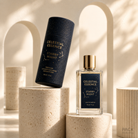 Emballage de luxe en tube cylindrique en carton avec feuille d'or pour parfum, soins de la peau, huile essentielle, boîte cadeau ronde en papier personnalisée, vente en gros