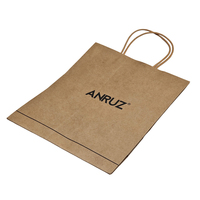 Bolsas de Papel Kraft para Cosméticos, Impresas Personalizadas, Ecológicas, Recicladas, con Asas Retorcidas, Bolsas de Compra Biodegradables al por Mayor