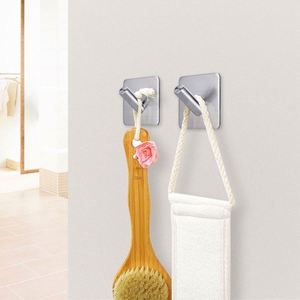WEKIS Stainless Steel Wall Mount Towel Bathroom Coat <b>Hook</b> Self-Adhesive Design for <b>Hooks</b> & <b>Rails</b> - Product Image 5