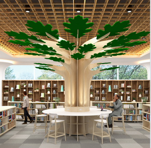 Libreria Contemporanea a Forma di Albero Chiquitos, Arredamento per Area Lettura, Scuola Materna, Scuola, Supermercato, Hotel, Libreria - Product Image 6