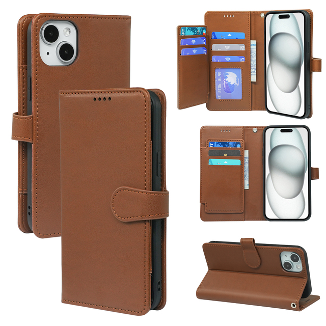 Mobile Phone Cases for iPhone 16 15 Pro Max 14 Plus 13 17 Air 9 Cards Flip Cover Wallet Magnetic Card Holder Bag Leather Case