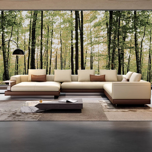 סט ספות משרדיות יוקרתיות למנכ\\\"ל, מאושר CE, איכותי, מודרני, ידידותי לסביבה, ספת עור ניתנת להמרה, לבית, למשרד, למלון ולעסקים - Product Image 2