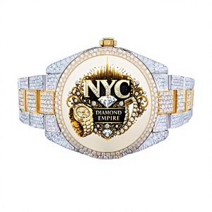 Reloj Mecánico Automático de Acero Inoxidable para Hombre, de Lujo, Vintage, de Alta Calidad, con Diamantes Moissanite, NYC DIAMOND EMPIRE - Product Image 1