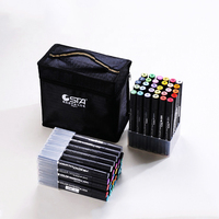 Stylo marqueur à base d'alcool à double pointe STA 128 couleurs Triangle forme double marqueur Permanent Art croquis dessin marqueur stylo