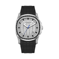 Reloj Mecánico HANBORO Miyota con Bisel de Cristal Arcoíris, Esfera con Diamantes, Correa de Silicona Naranja de 20 mm, Reloj de Vestir de Lujo