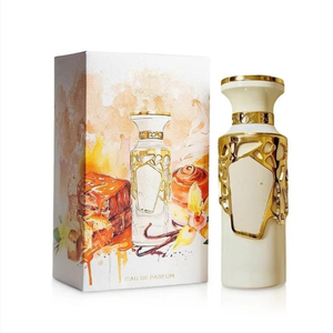 น้ำหอมผู้หญิงคุณภาพสูง EDP 100 มล. ขวดตกแต่งสีชมพูและสีทองสุดหรู กลิ่นหอมแบบอาหรับตะวันออก พร้อมบรรจุภัณฑ์ลายดอกไม้แบบสีน้ำ - Product Image 1
