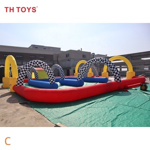Envío Aéreo Rápido a Domicilio, Pista de Go-Kart Inflable Portátil para Exteriores, Pista de Kart Personalizada para Bolas Zorb y Autos de Choque - Product Image 4