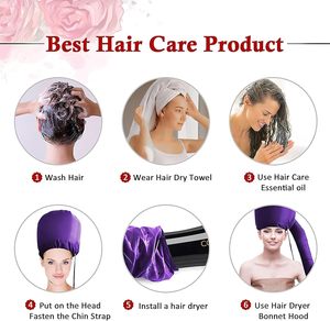 Sèche-cheveux portable en polyester avec <span class=keywords><strong>bonnet</strong></span>, outil professionnel de salon pour le coiffage, <span class=keywords><strong>bonnet</strong></span> de séchage à capuche pour cheveux bouclés - Product Image 5