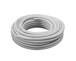 AlAyed Tuyau de conduit blanc 2 pouces de diamètre 25m de longueur composé de PVC et support rigide pour la ventilation et le câblage électrique