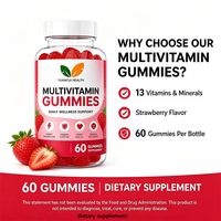 Gommes multivitaminées sans sucre pour adultes, saveur naturelle de fruits, à mâcher, douces, collation diététique multifonctionnelle