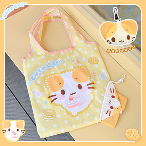 Sac de shopping pliable personnalisé en peluche pour chat, réutilisable, en forme d'animal mignon, sac fourre-tout en peluche douce, sac cadeau promotionnel - Product Image 3