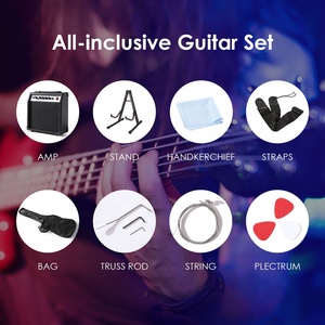 HUASHENG Đàn <span class=keywords><strong>Guitar</strong></span> Điện ST 39 Inch Bộ Đàn <span class=keywords><strong>Guitar</strong></span> Chuyên Nghiệp Cho Người Mới Bắt Đầu Nhạc Cụ Dây Kích Thước Đầy Đủ Kèm Bộ Khuếch Đại - Product Image 6