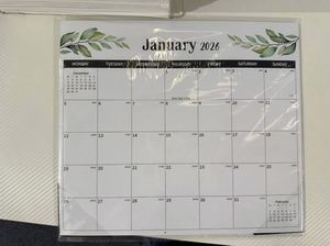 Calendar 2026 Jan 2027 Jun <b>Large</b> Monthly <b>Desk</b> Planner With Corner Protectors Ample Blocks Notes for Home Office - Product Image 2