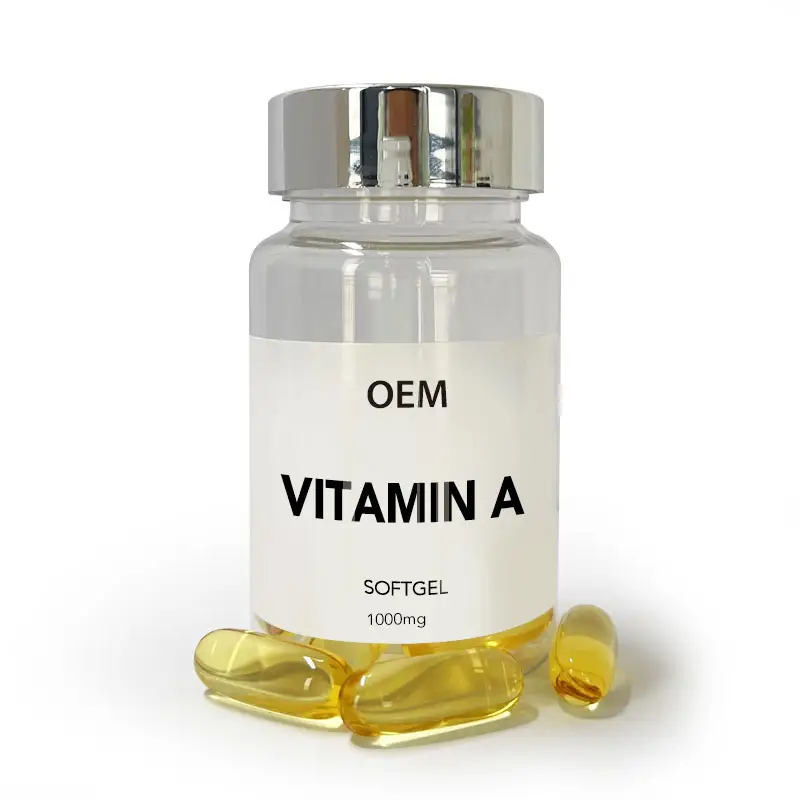 OEM Service personnalisé Vitamine A & D Softgels 2000 UI avec gélatine Softgel Omega 3 Acides gras Supports pour la santé du foie
