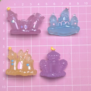 100 Piezas de Adornos de Luz Nocturna, <span class=keywords><strong>Castillo</strong></span> de Dibujos Animados, Micropaisaje, Adorno Pequeño para Coche o Escritorio, <span class=keywords><strong>Castillo</strong></span>, Accesorios de Resina para Manualidades - Product Image 4