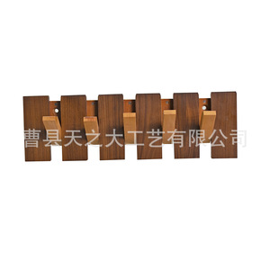 Piano Key Wooden Coat Rack <b>Wall</b> Mounted Storage Rack For Entryway Bedroom Multipurpose <b>Hook</b> Rack - Product Image 5
