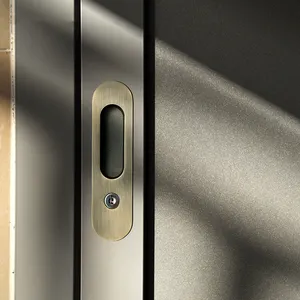 انزلاق الباب قفل مخفي مقبض الباب الداخلية سحب قفل غرفة حديثة الخشب قفل الباب الأثاث الأجهزة CL-0800