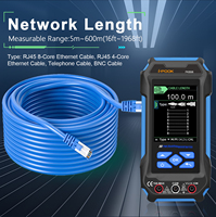 Outils multifonctions pour ingénieurs en réseau, testeur de câbles réseau RJ45, détecteur de ligne, portée de 600 m, précision de 2 %, marque I-POOK PK8506