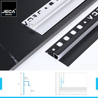 Plinthe en aluminium avec canal pour bande LED, panneau mural décoratif, profilé de plinthe pour sol et mur intérieur